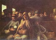 Honore Daumier Wagen dritter Klasse oil painting on canvas